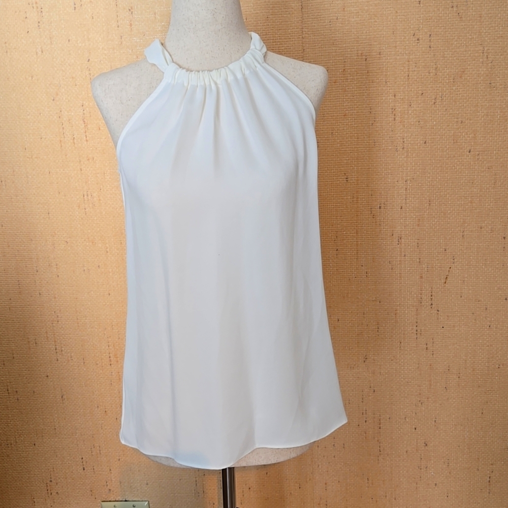 Trina Turk Cream Elegant Halter  Rancho Top